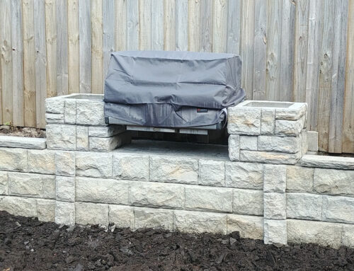 Stunning Excaliber sleeper wall and BBQ area by Michael
