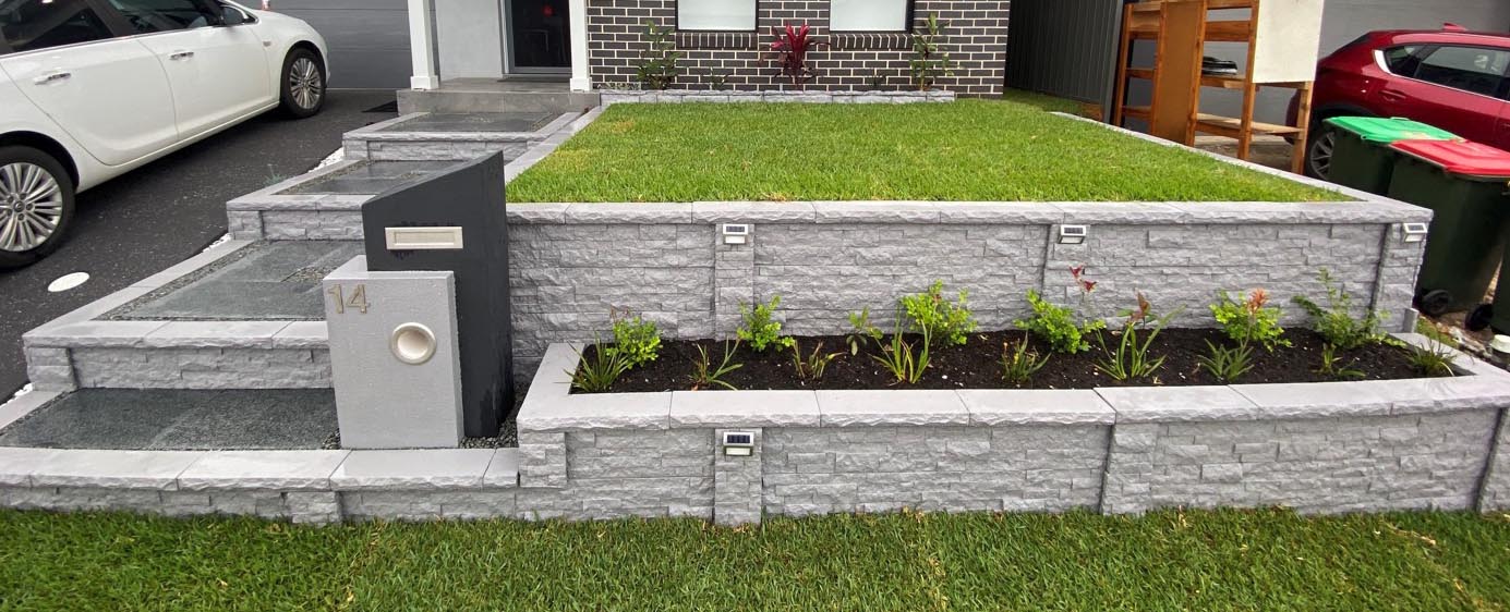 Stackerstone Bone with Capping, Post Covers & Garden Edging